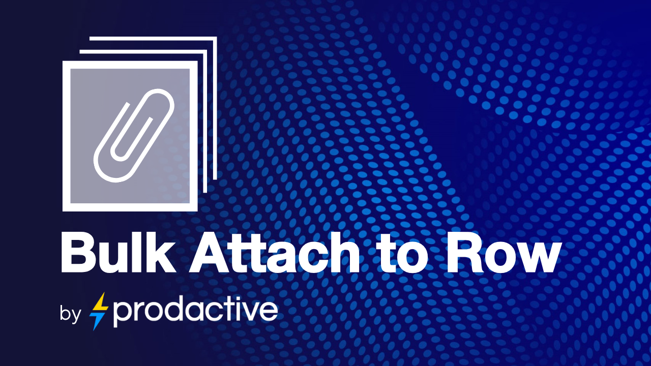 Bulk Attach to Row